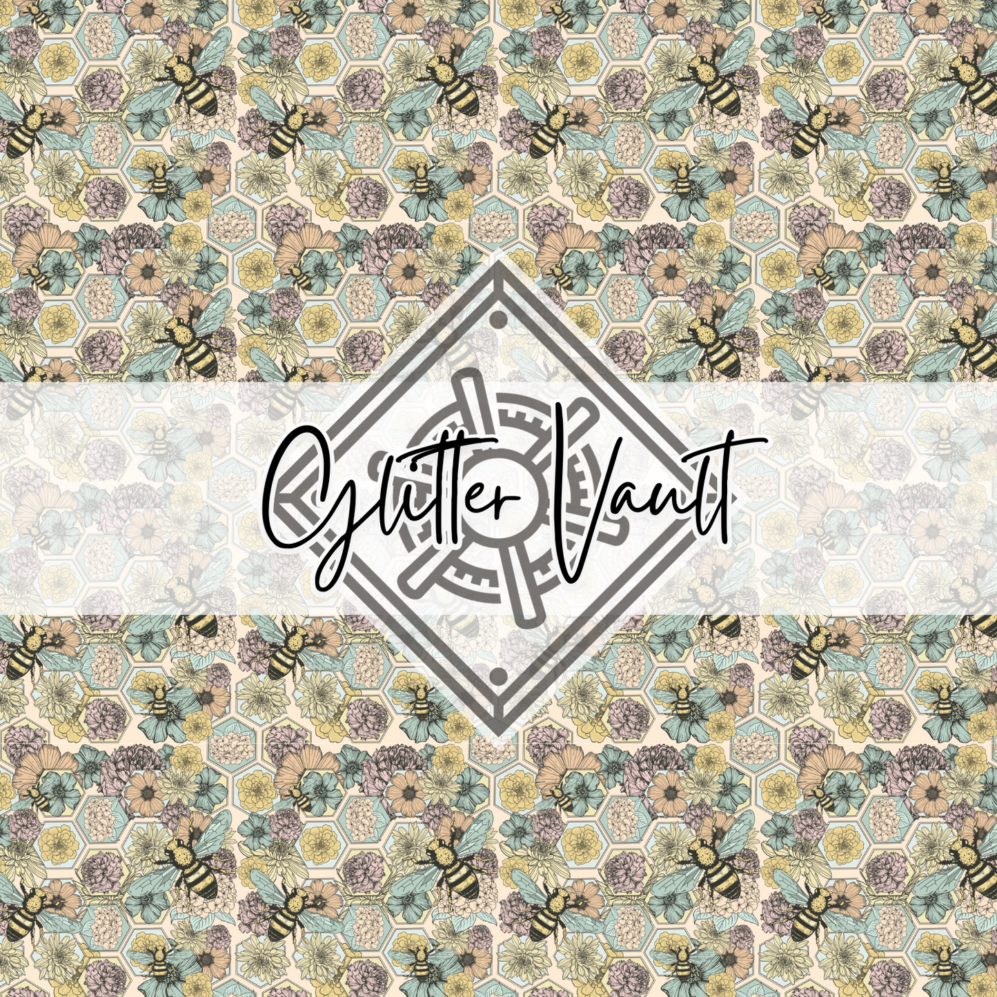 #1107 - Honeycomb Vinyl Print - Small