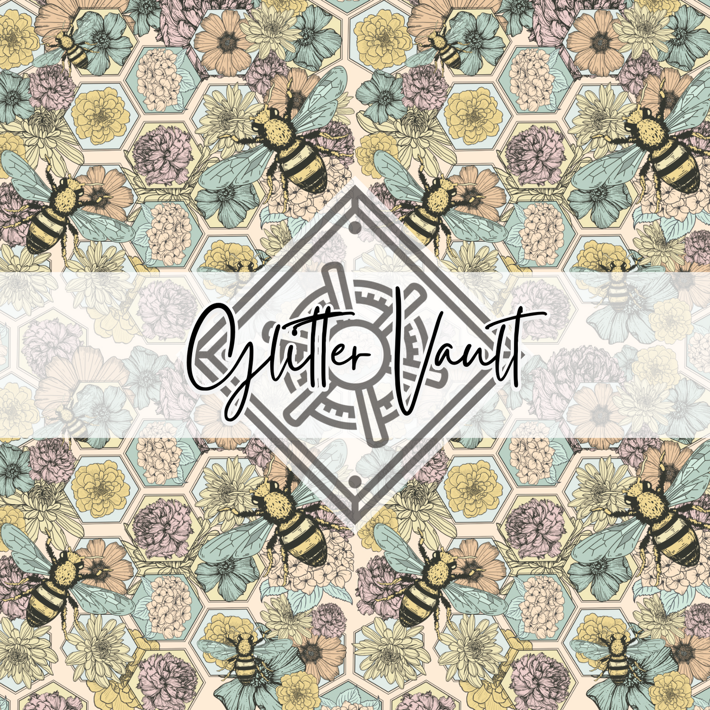 #1108 - Honeycomb Vinyl Print - Large