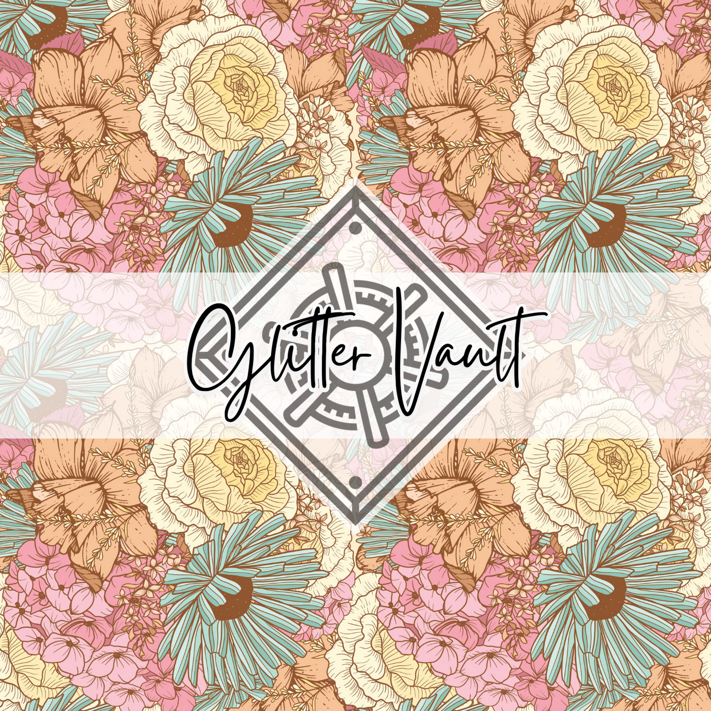 #1113 - Pastel Floral Medley Vinyl Print