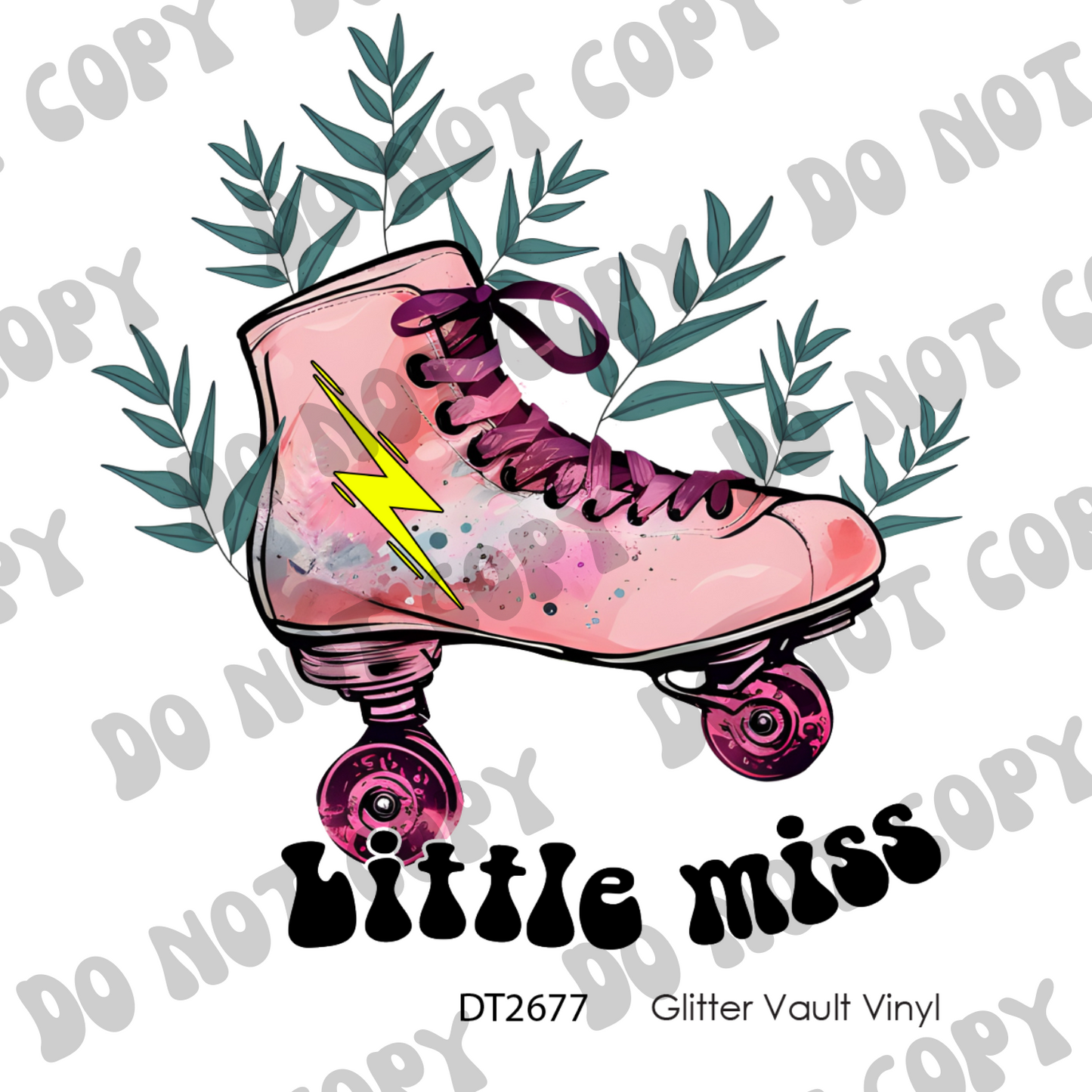 DT# 2677 - Little Miss - Transparent Decal
