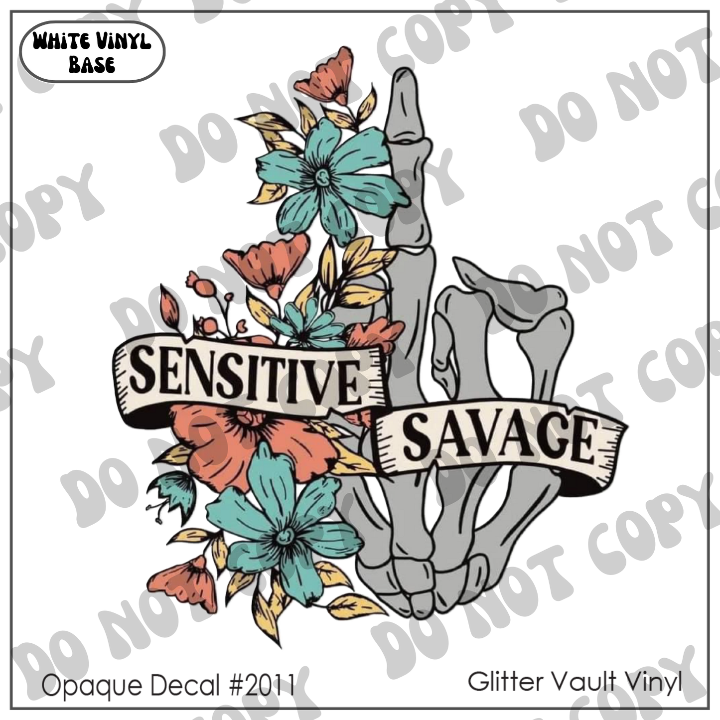D# 2011 - Sensitive - Opaque Decal