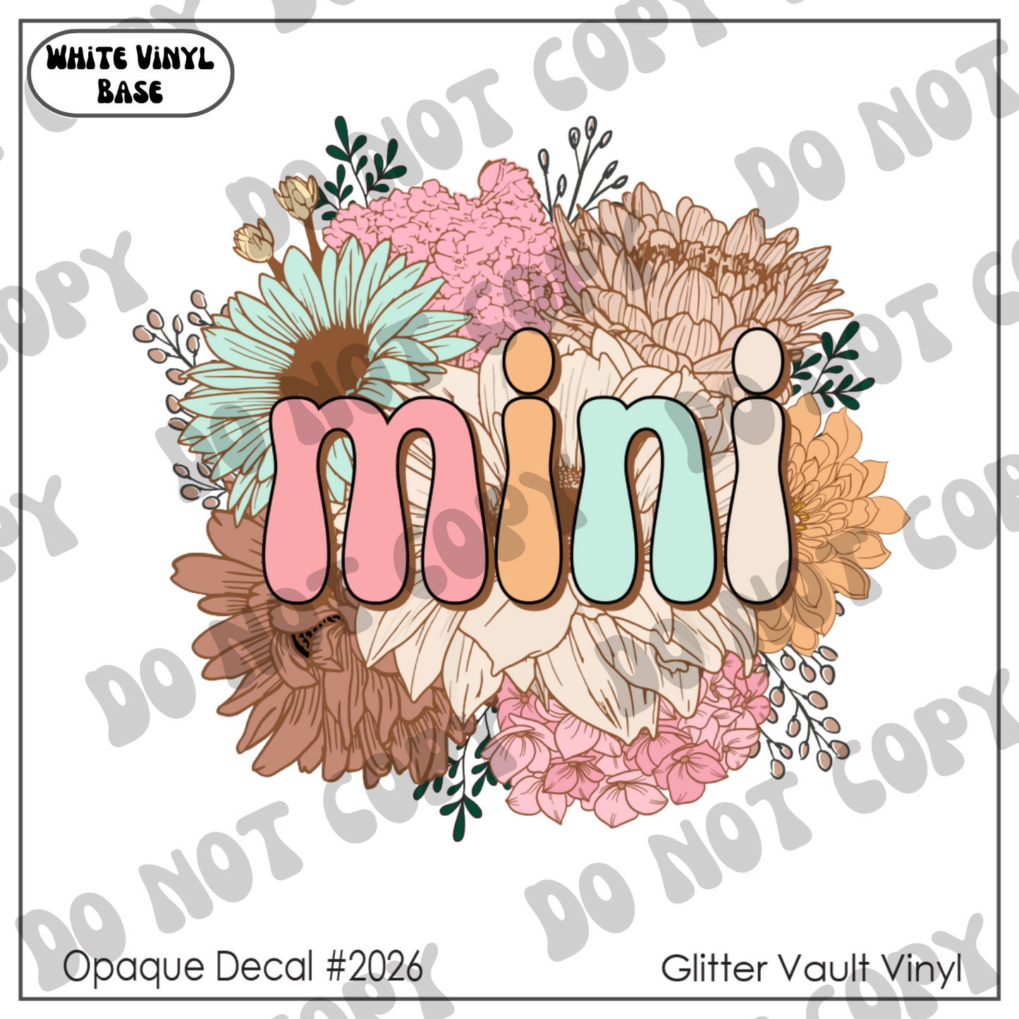D# 2026 - Mini Floral - Opaque Decal