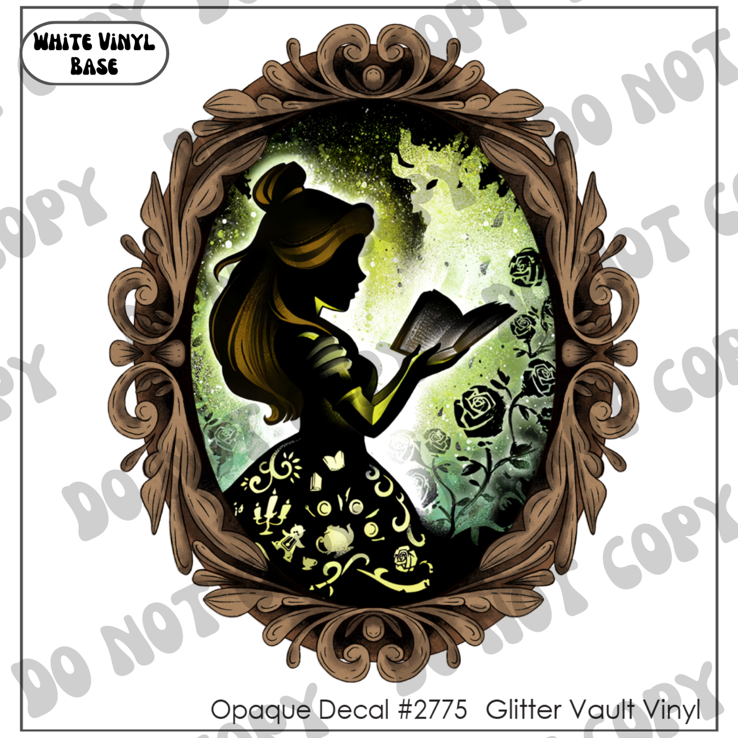 D# 2775 - Beauty And Her Book - Opaque Decal