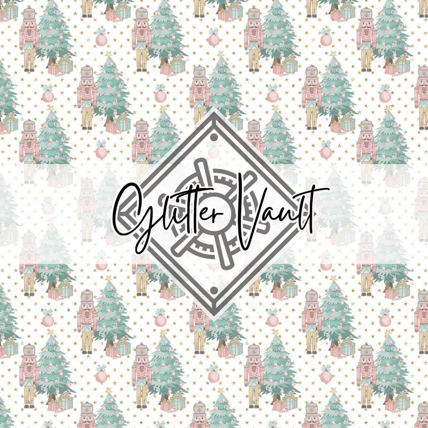 #3109 - Nutcracker Vinyl Print - Stars White Base