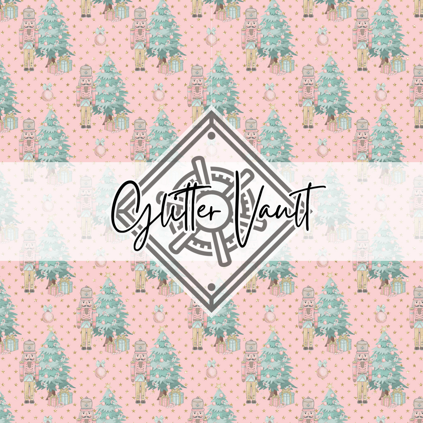 #3110 - Nutcracker Vinyl Print - Stars Pink Base
