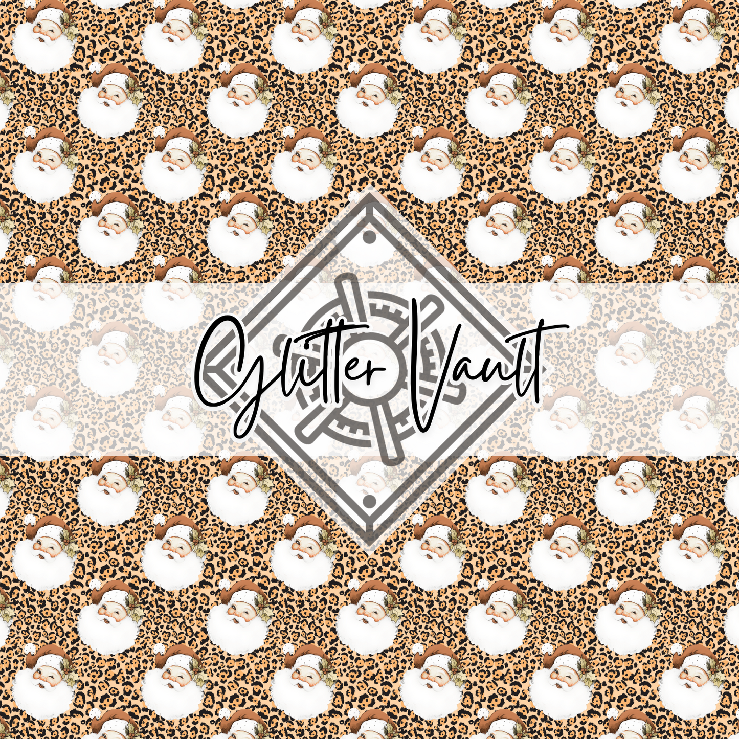 #3112 - Leopard Santa Vinyl Print - Small