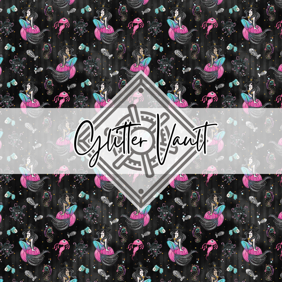 #3318 - Black Under The Sea Evil Vinyl Print