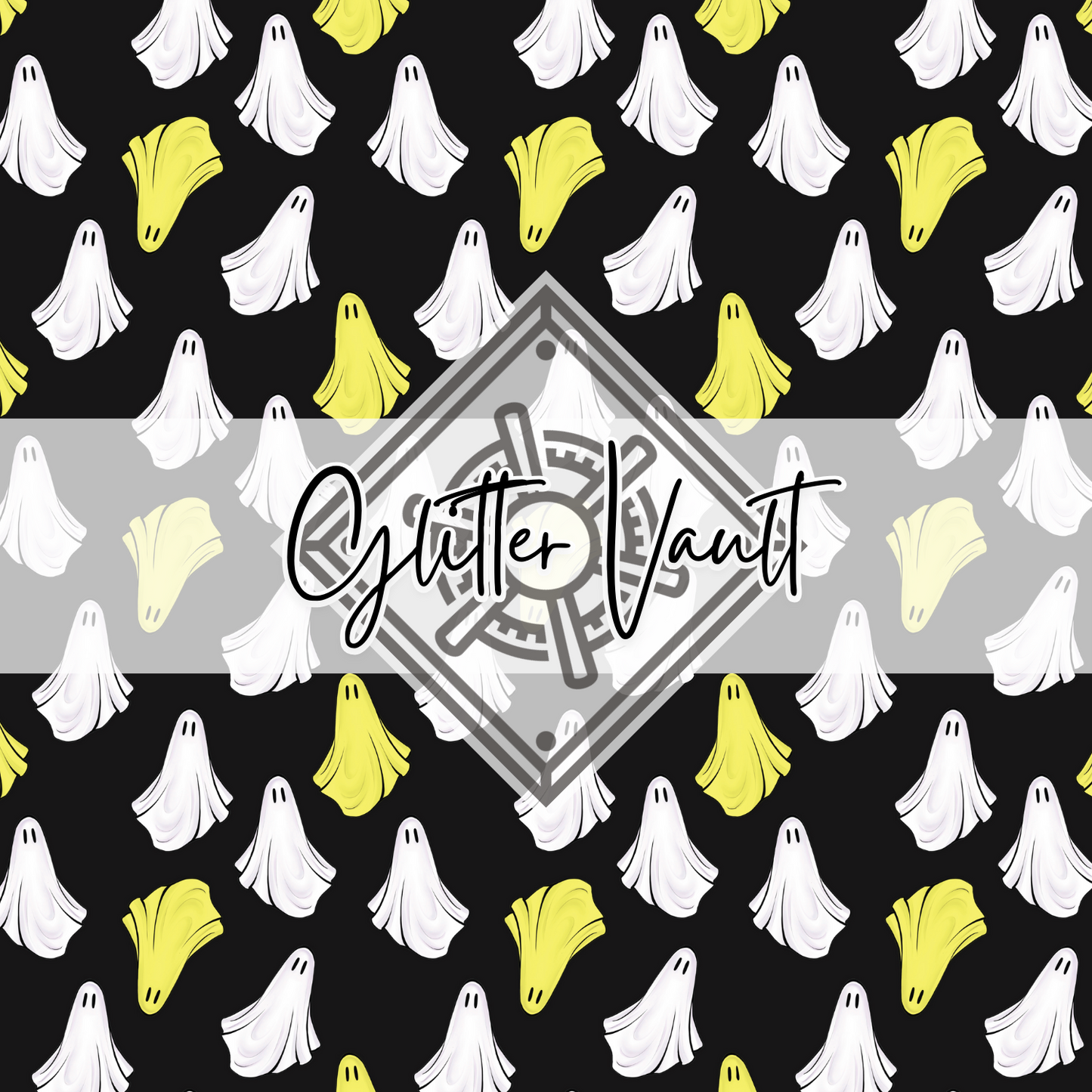 #3347 - Yellow Ghosties Vinyl Print