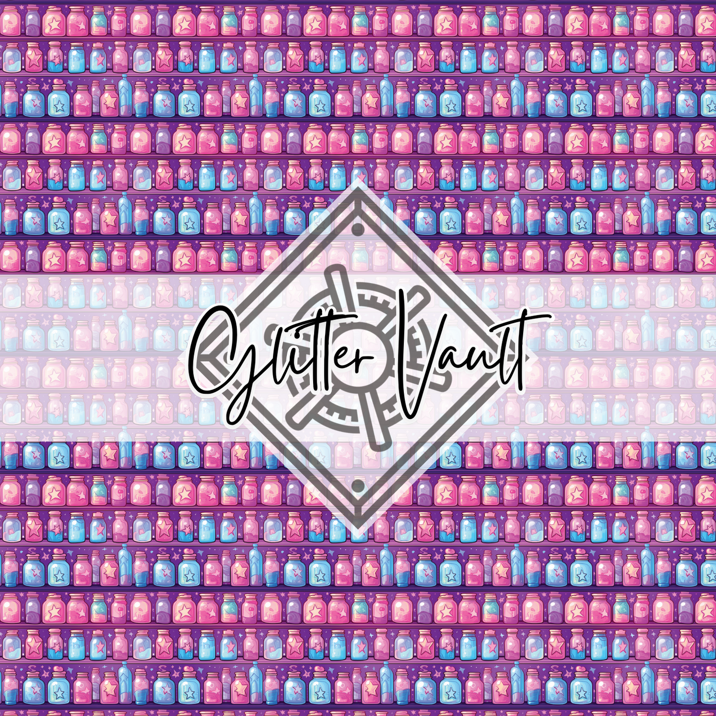 #3354 - Pink Apothecary Vinyl Print - Small