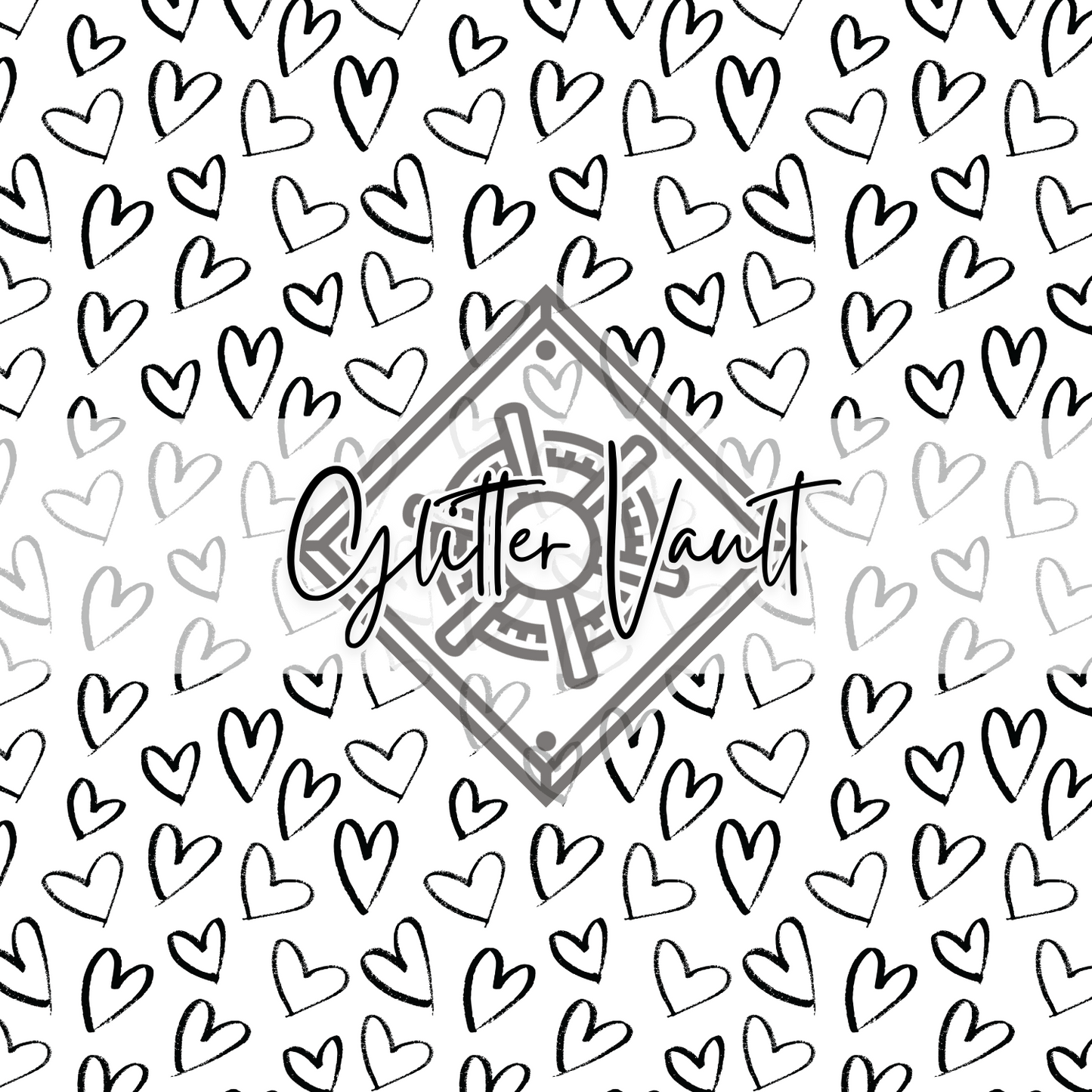 #3441 - Scribble Heart Vinyl Print