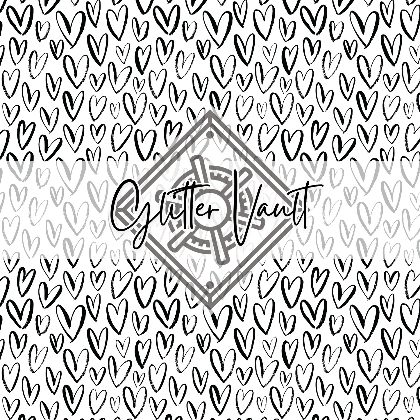 #3443 - Scribble Heart Vinyl Print
