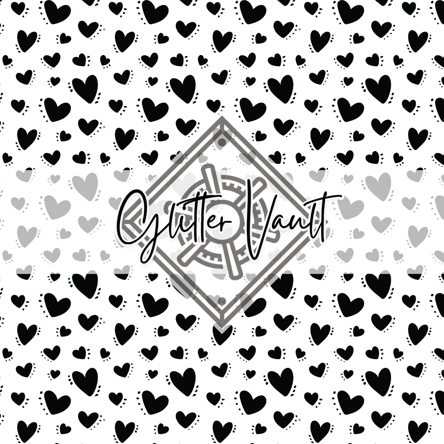 #3448 - Black Heart Vinyl Print