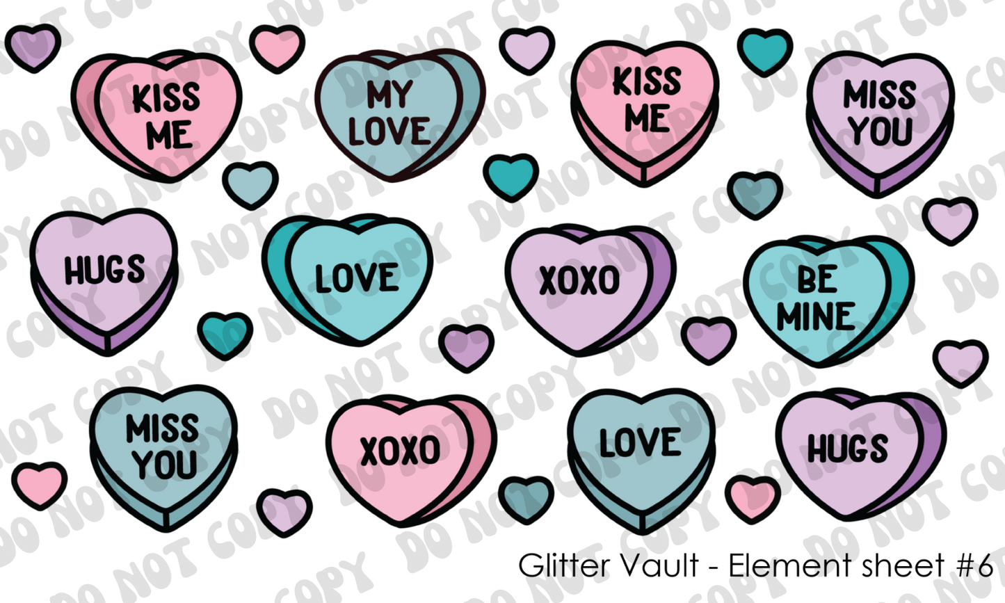 Conversation Hearts - Element Sheet #6