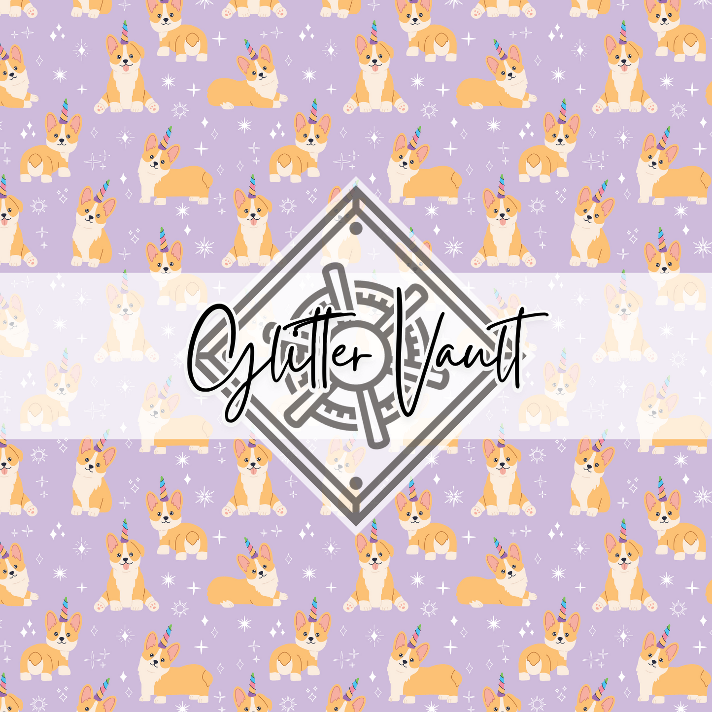 #4052 - Unicorn Corgie Vinyl Print