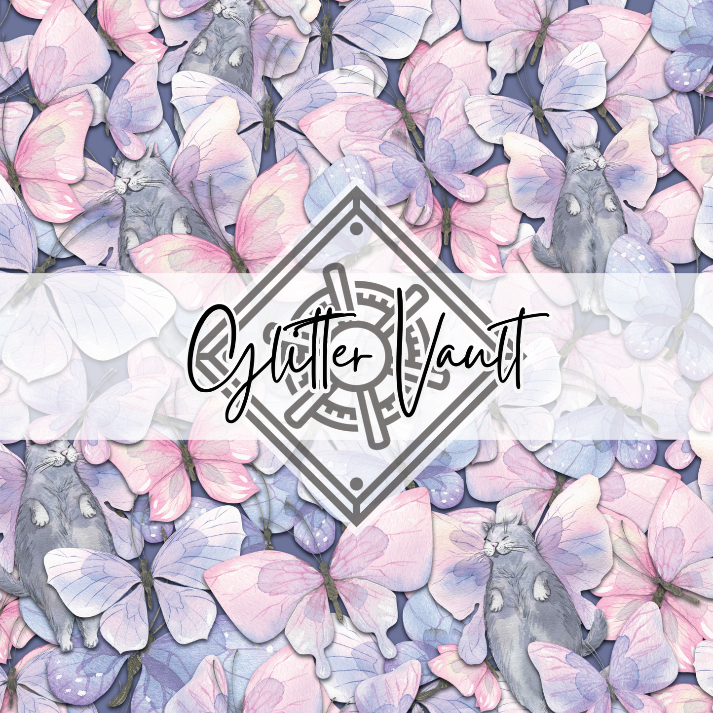 #4053 - Pastel Butterflies Vinyl Print - Large
