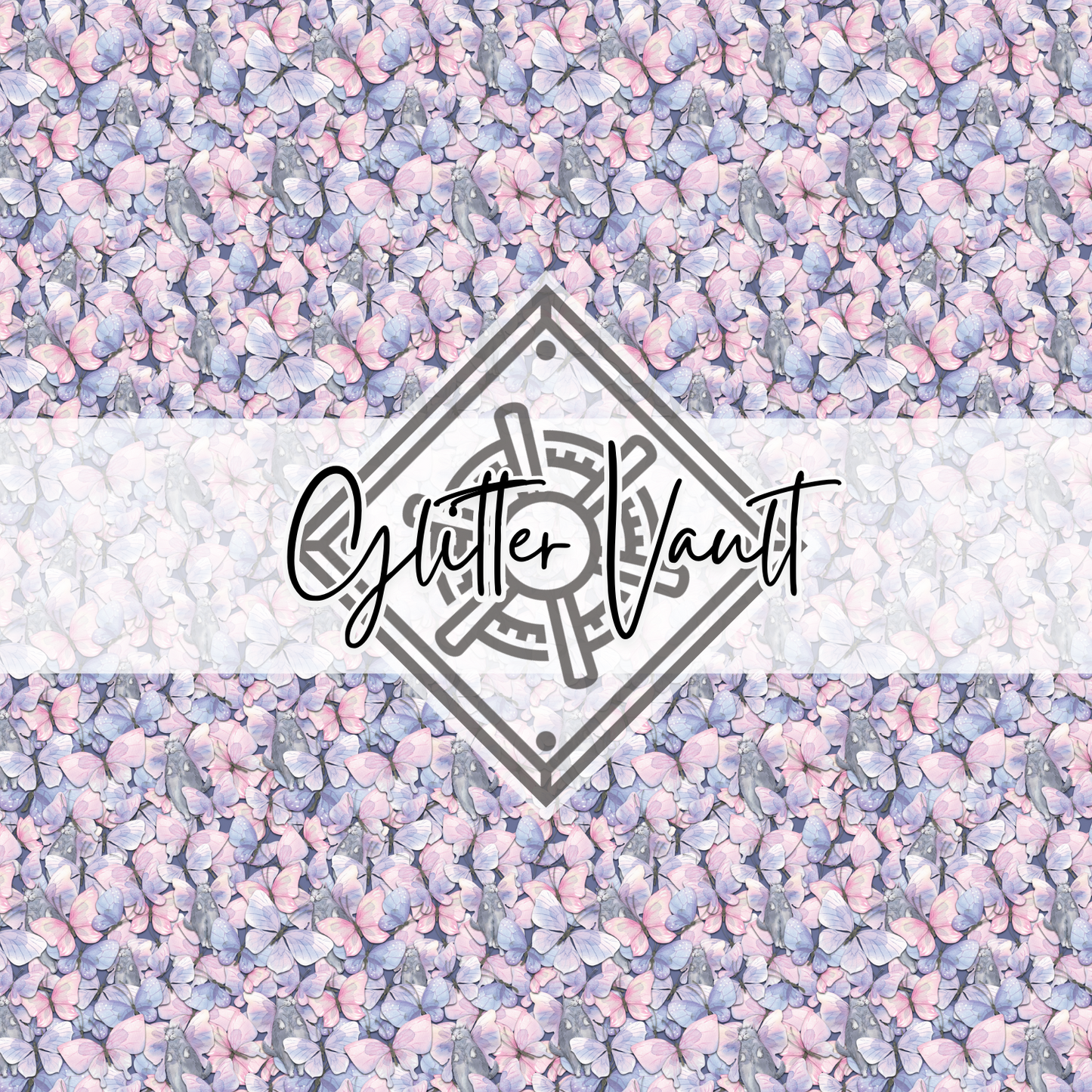 #4054 - Pastel Butterflies Vinyl Print - Small
