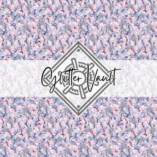 #4054 - Pastel Butterflies Vinyl Print - Small