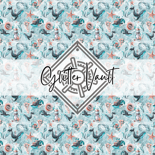 #4057 - Sea Animals Vinyl Print