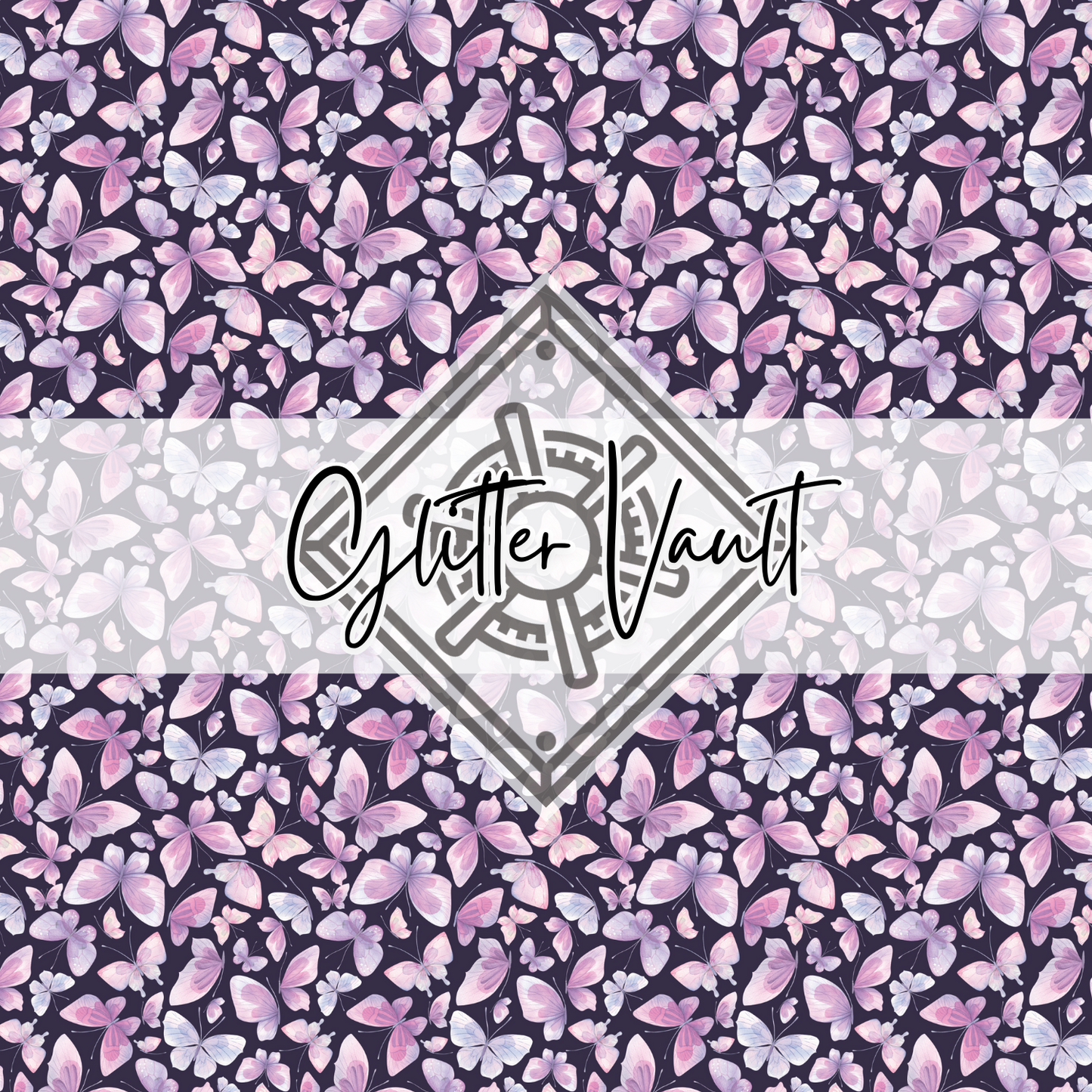 #4059 - Pastel Butterflies Vinyl Print - Small