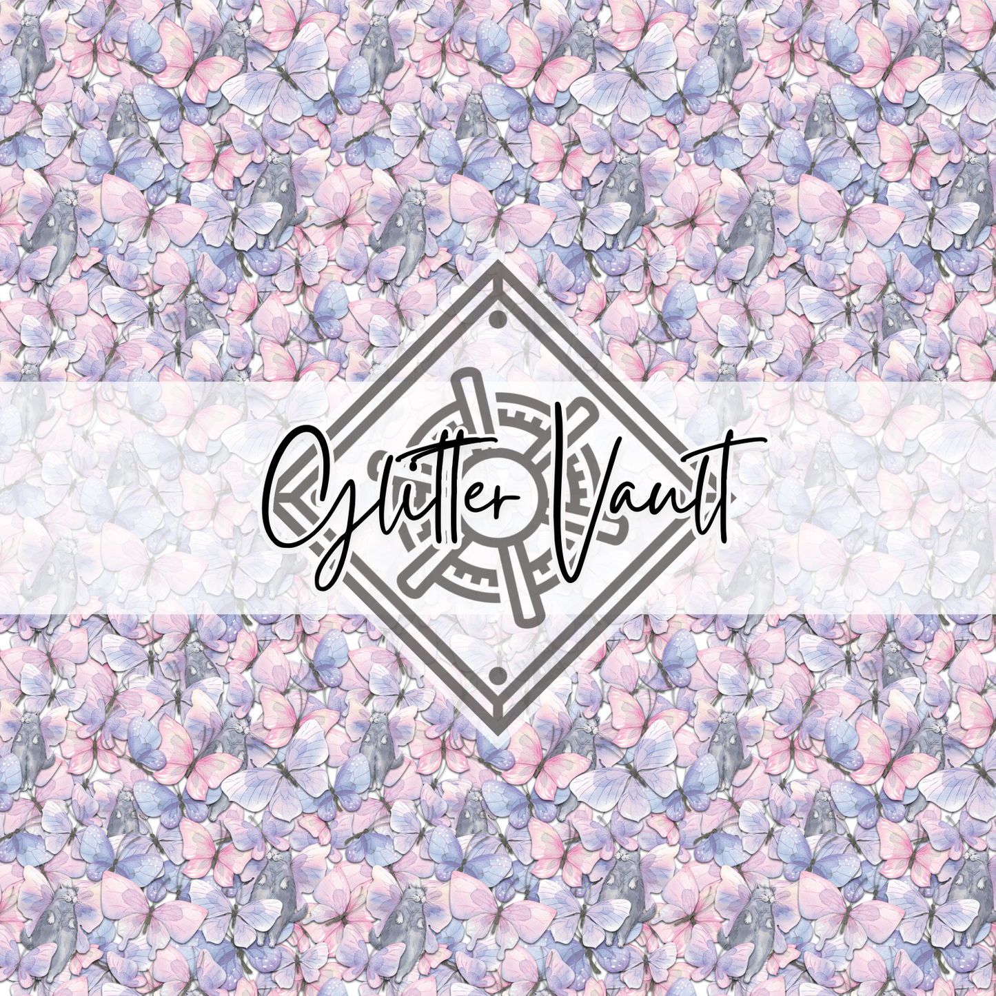 #4060 - Pastel Butterflies Vinyl Print - Medium