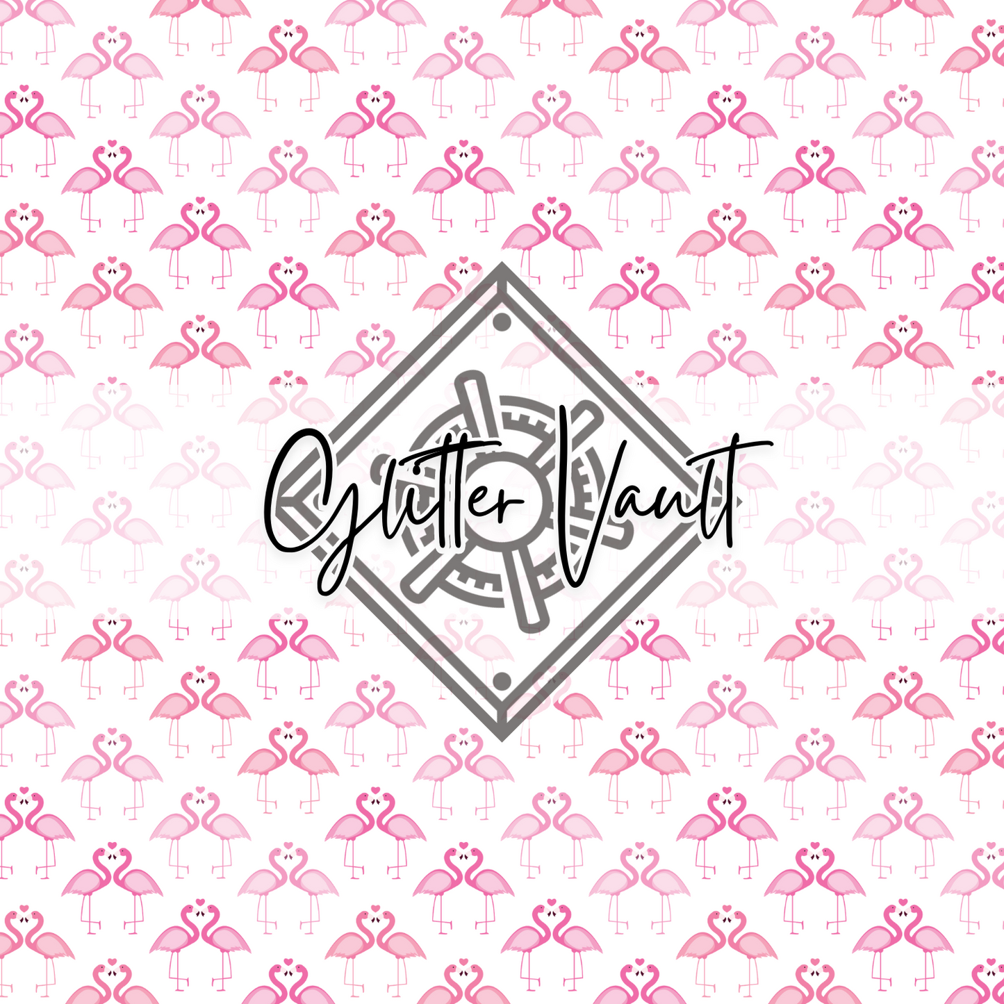 #4061 - Lovin Flamingo - White Background Vinyl Print