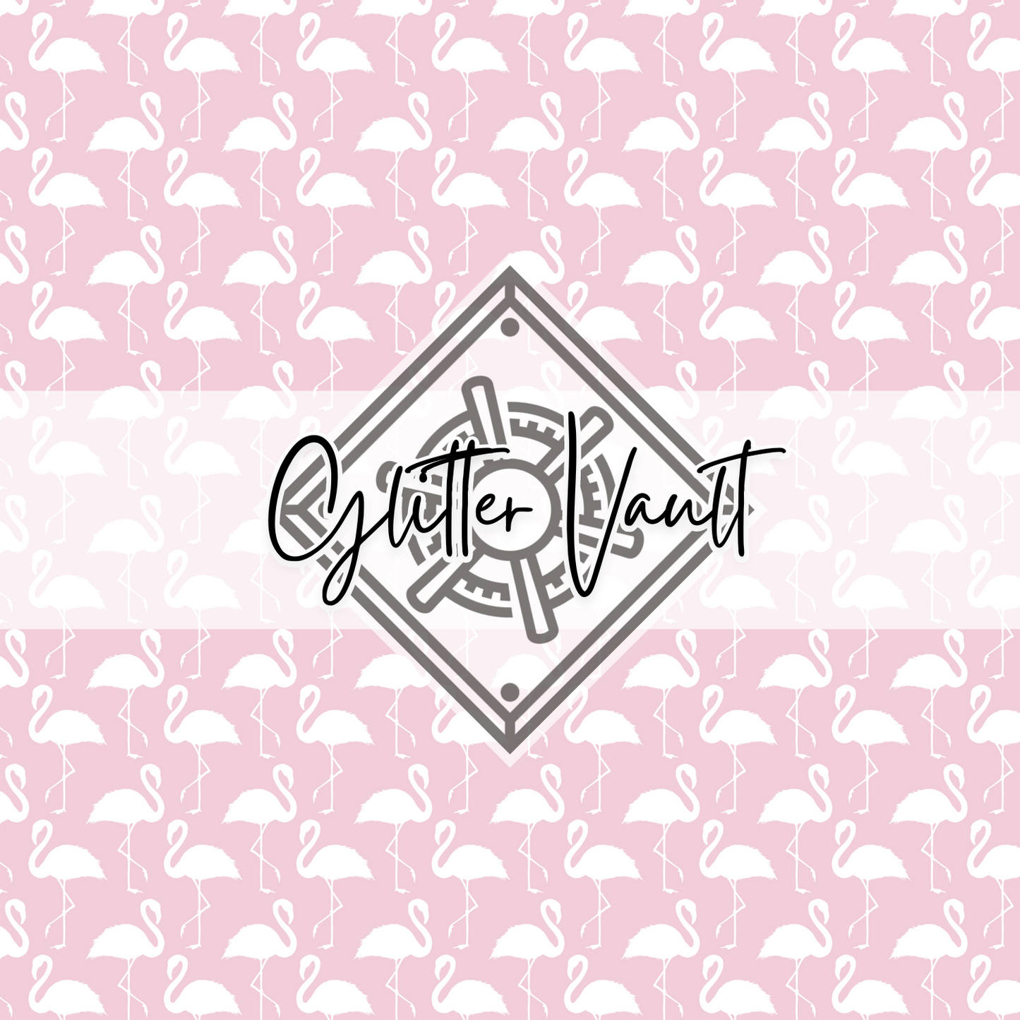 #4063 - Flamingo - Pink Background Vinyl Print