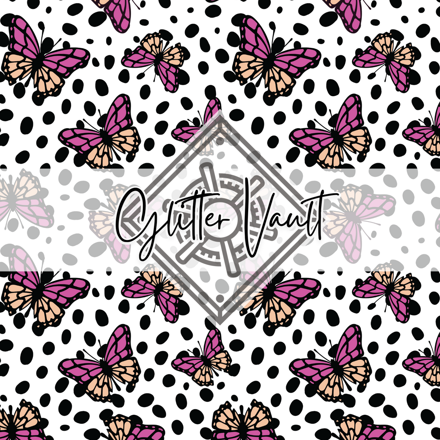 #4110 - Spotty Butterfly Vinyl Print - Large