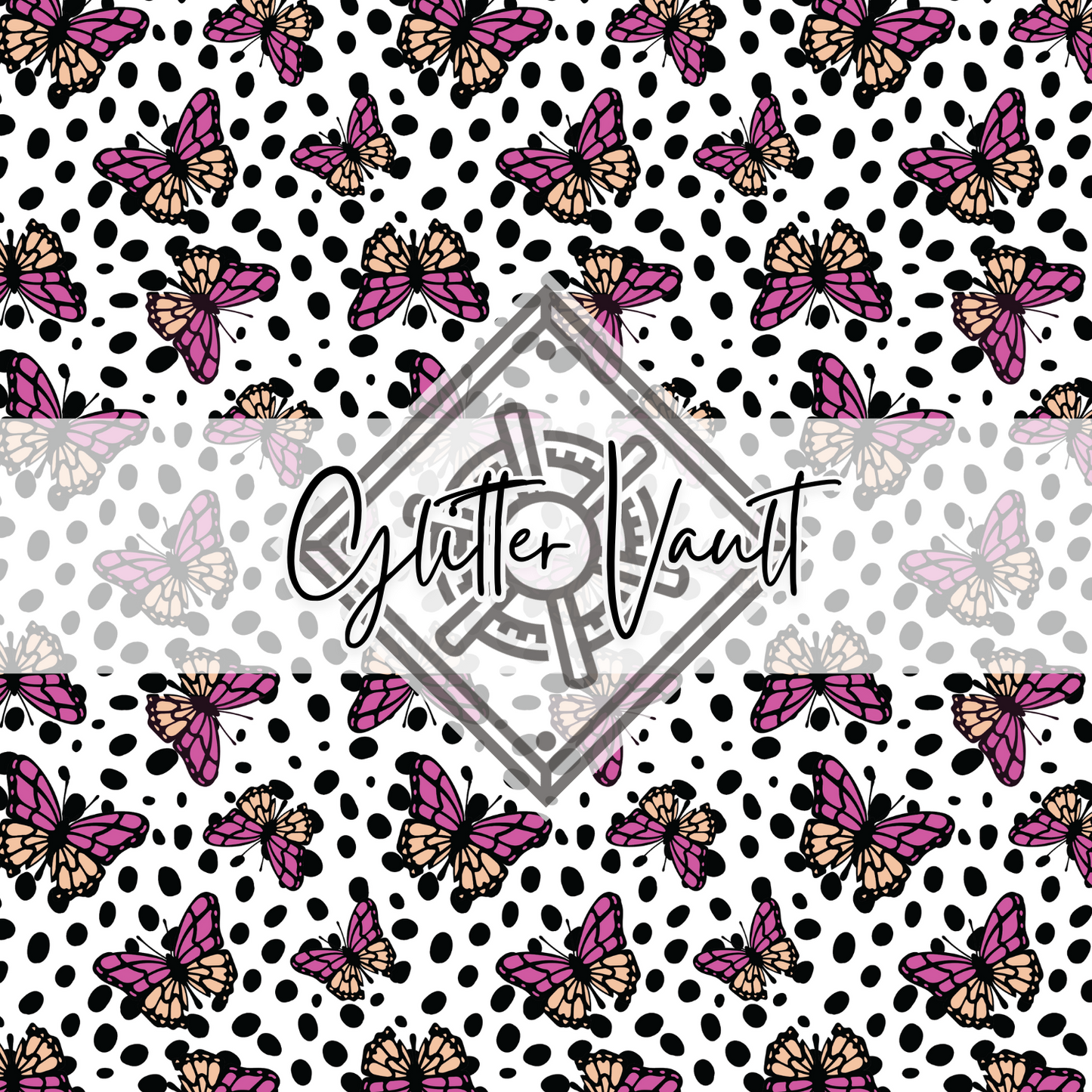 #4111 - Spotty Butterfly Vinyl Print - Small