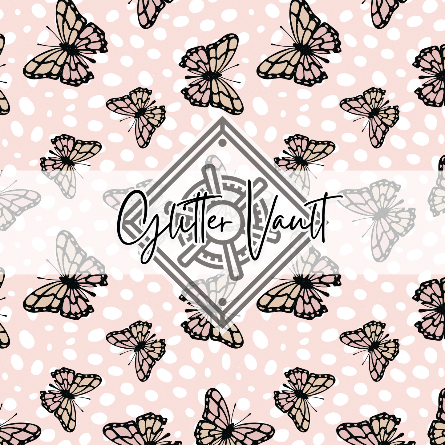 #4112 - Spotty Butterfly Vinyl Print - Large