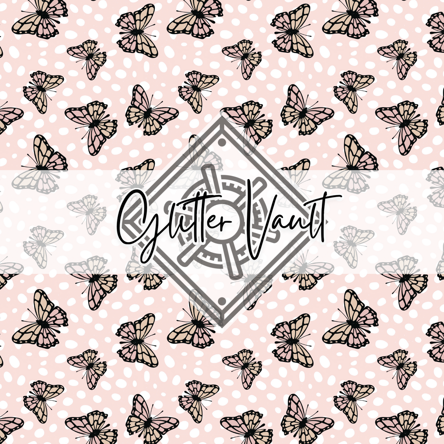 #4113 - Spotty Butterfly Vinyl Print - Small