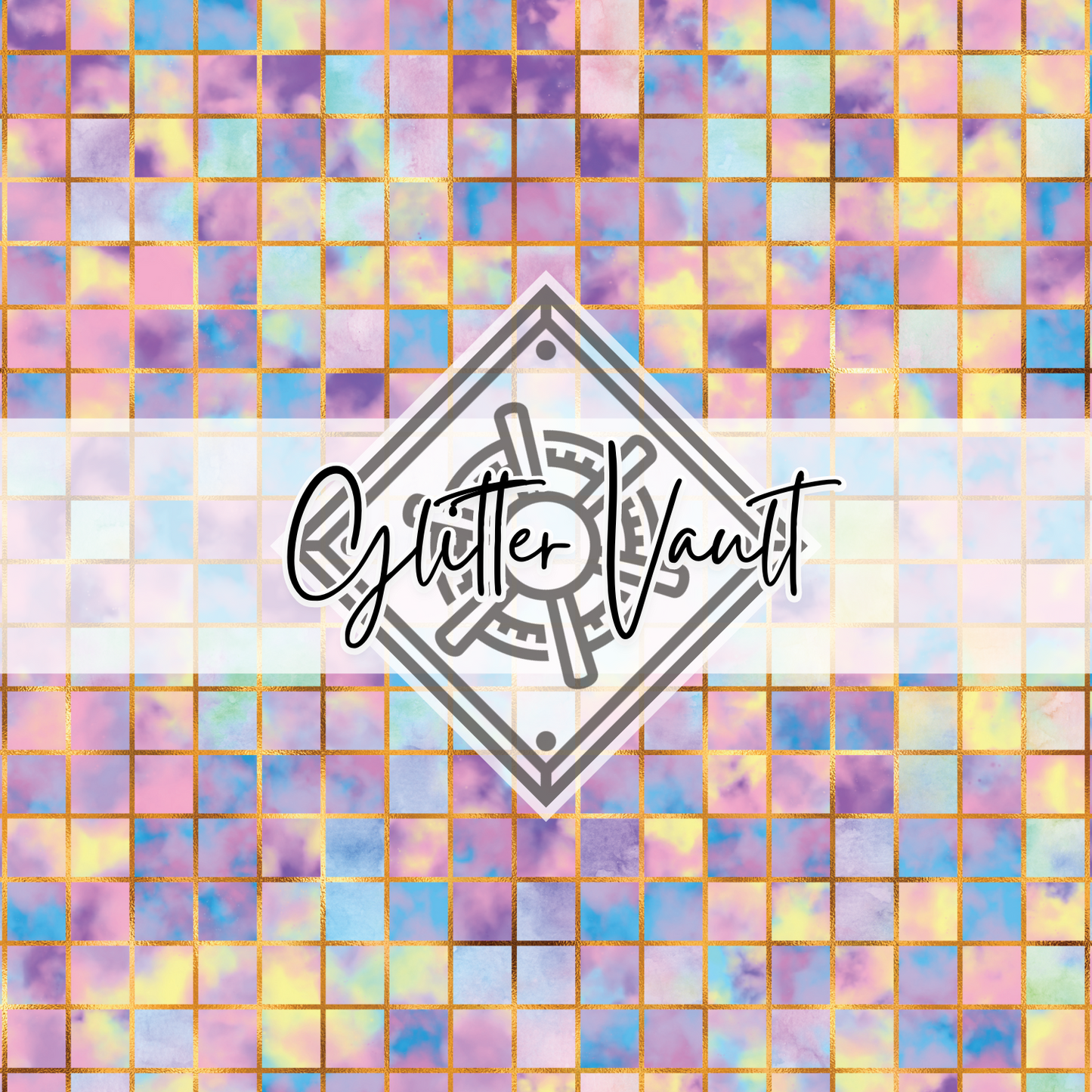 #5002 - Mosaic Tile Vinyl Print - Large