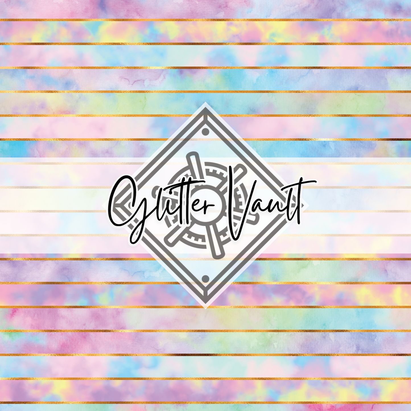 #5013 - Watercolour Stripes Vinyl Print - Large