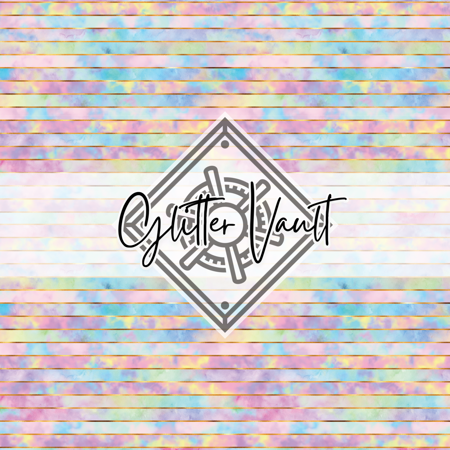 #5014 - Watercolour Stripes Vinyl Print - Small
