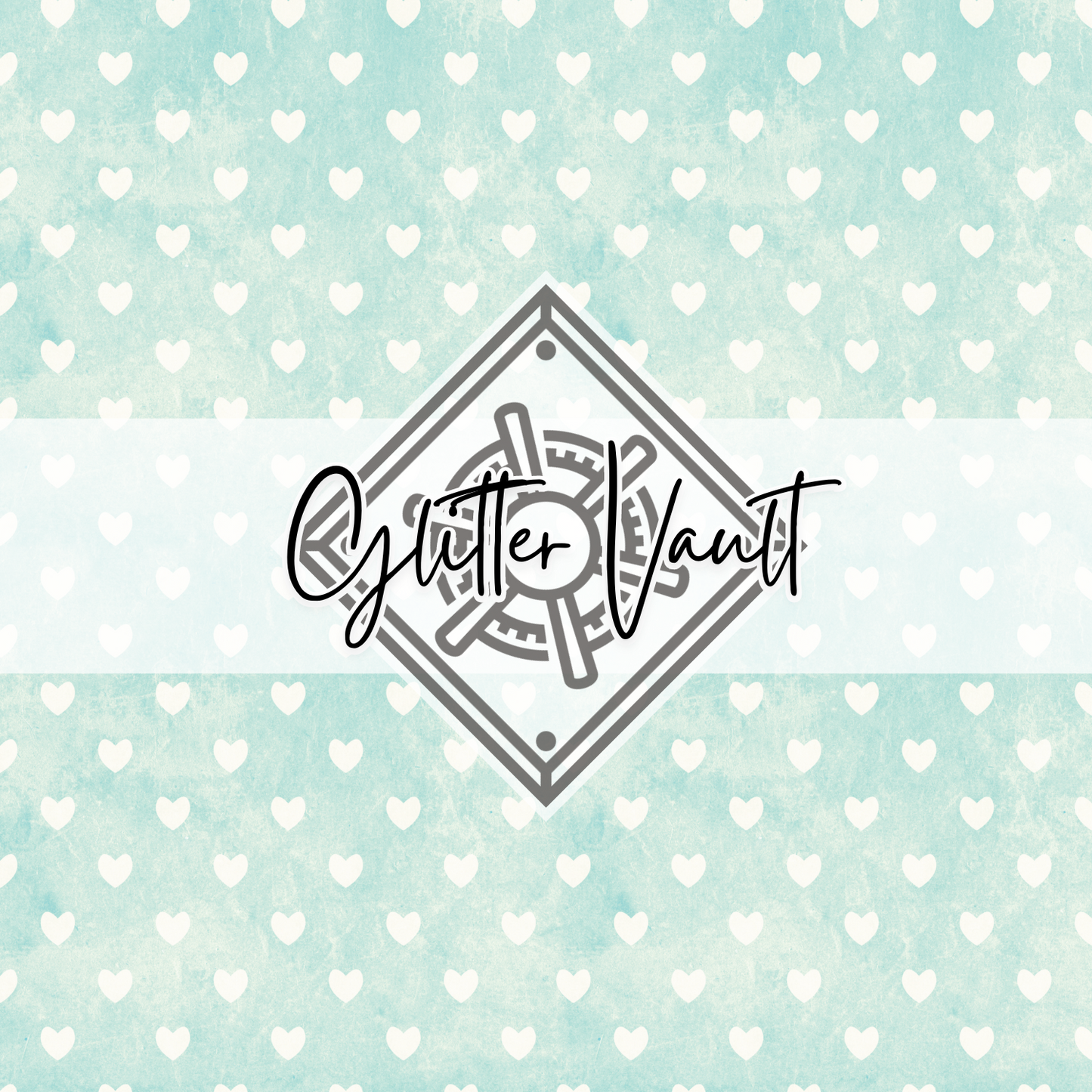 #5031 - Watercolour Hearts Vinyl Print - Small