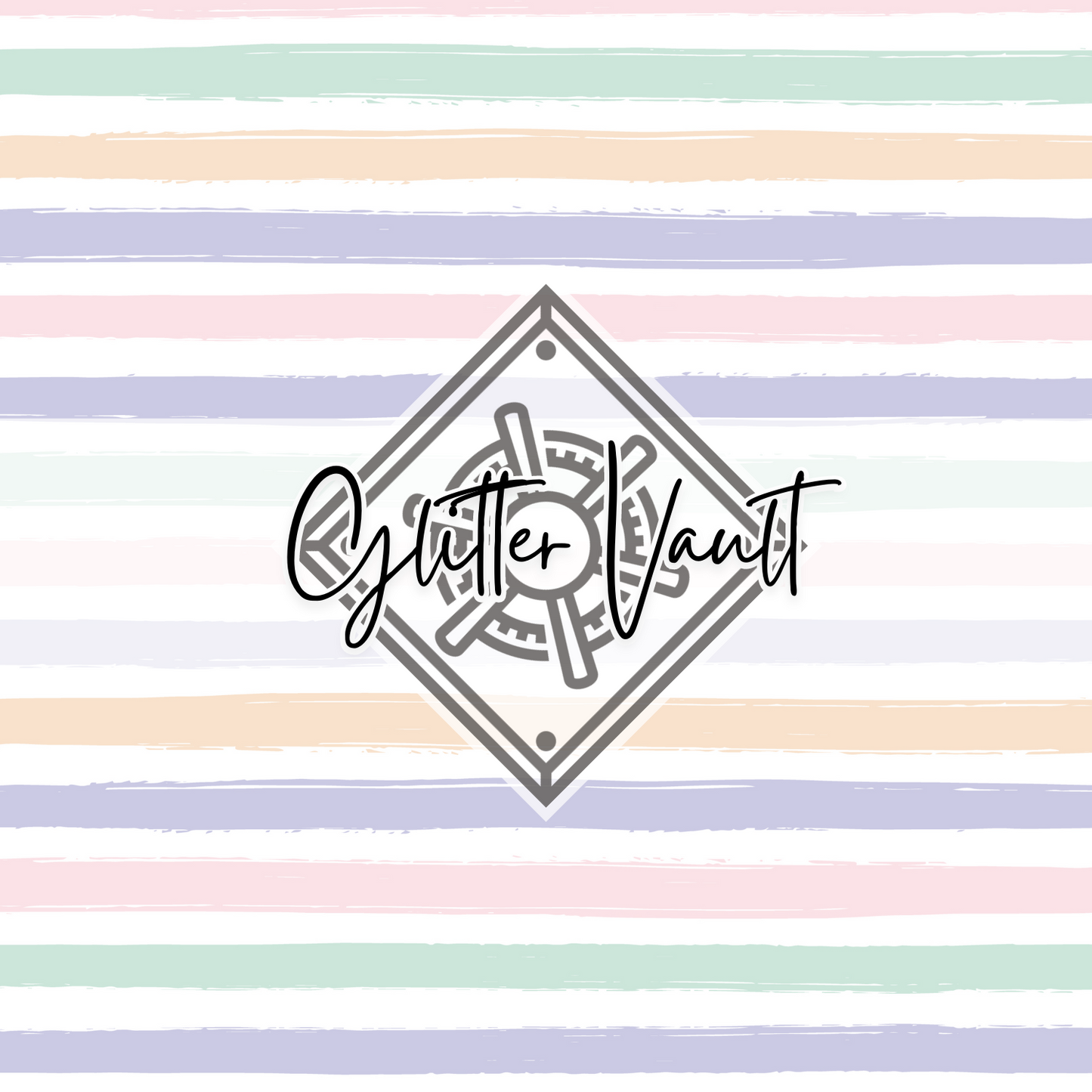 #5045 - Watercolour Stripes Vinyl Print - Large