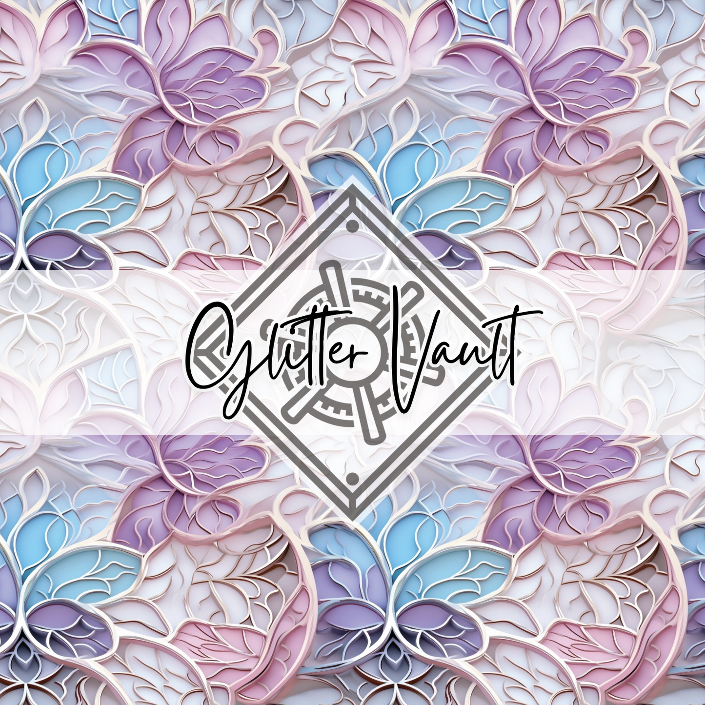 #7270 - Pastel Stained Glass Vinyl Print