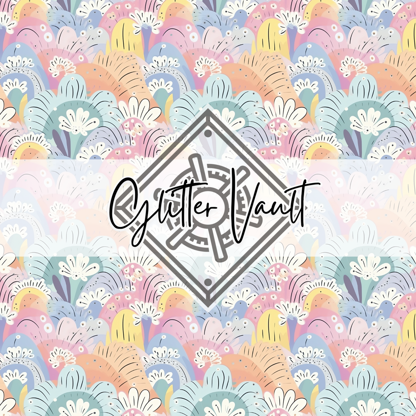 #7207 - Pastel Doodles Vinyl Print