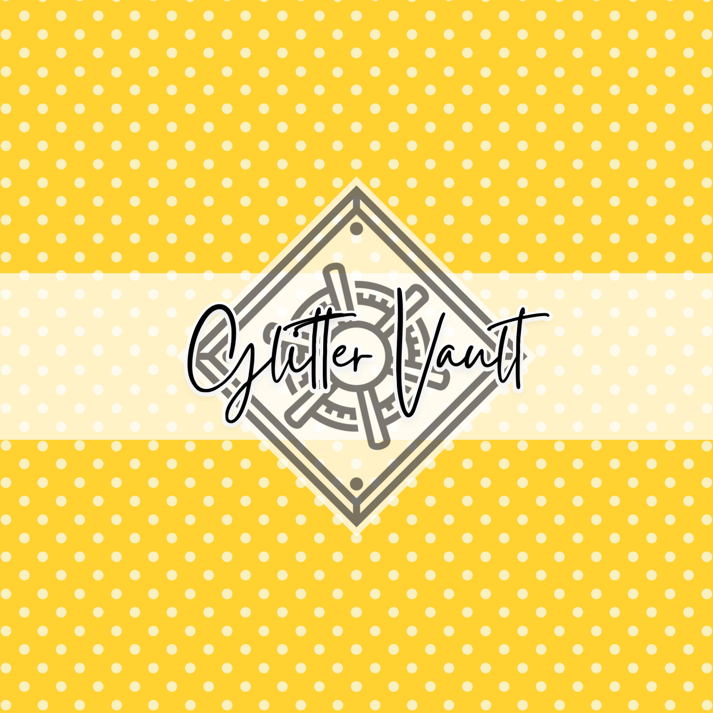#7213 - Bright Yellow Polka Dot Vinyl Print