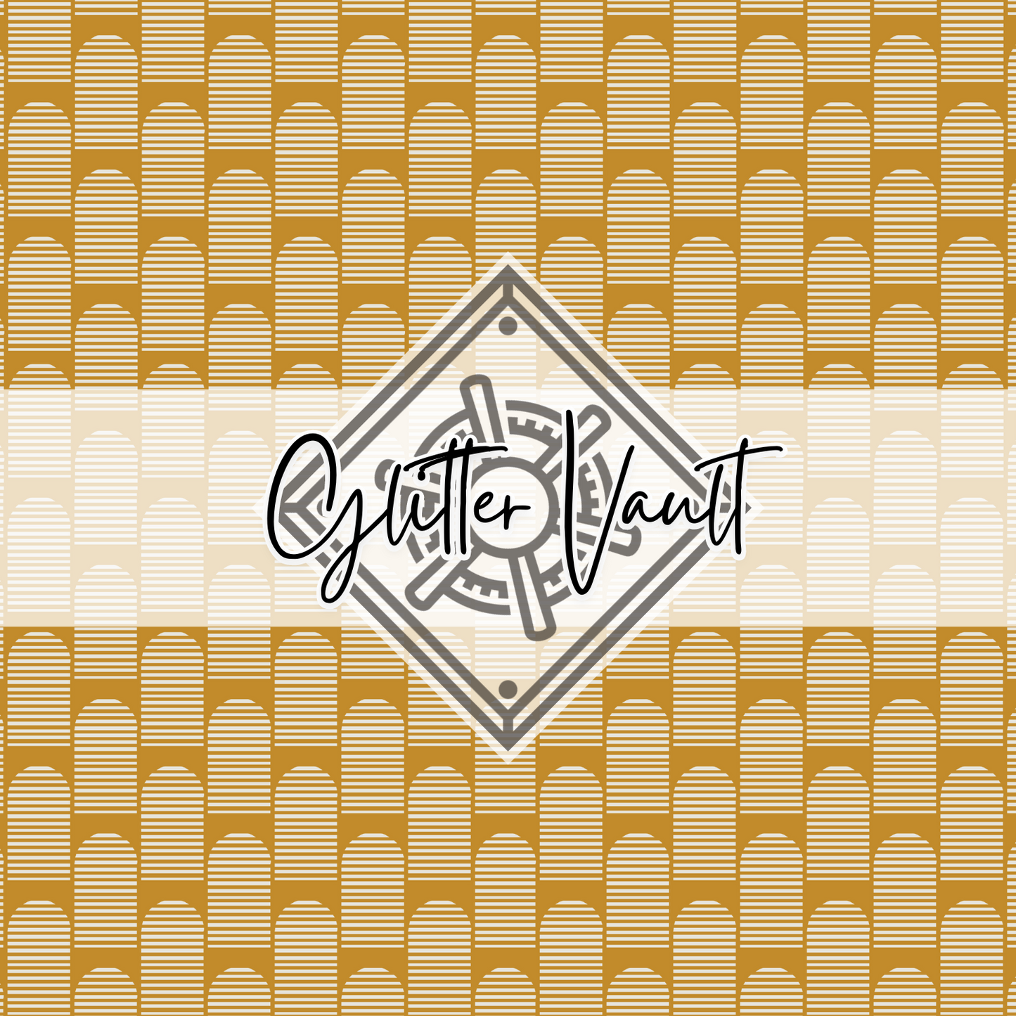 #7215 - Mustard Arches Vinyl Print