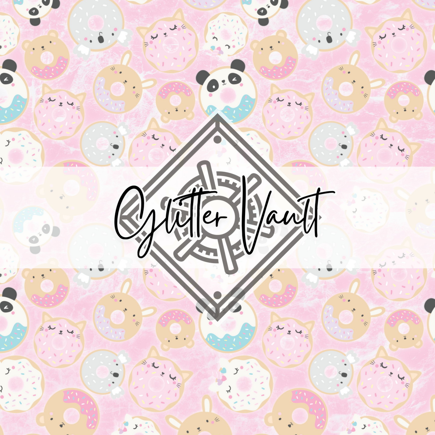 #7233 - Doughnutty - Pink Wash - Vinyl Print