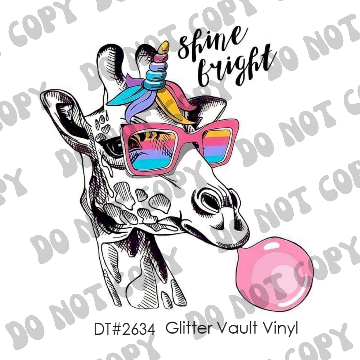 DT# 2634 - Shine Bright - Transparent Decal