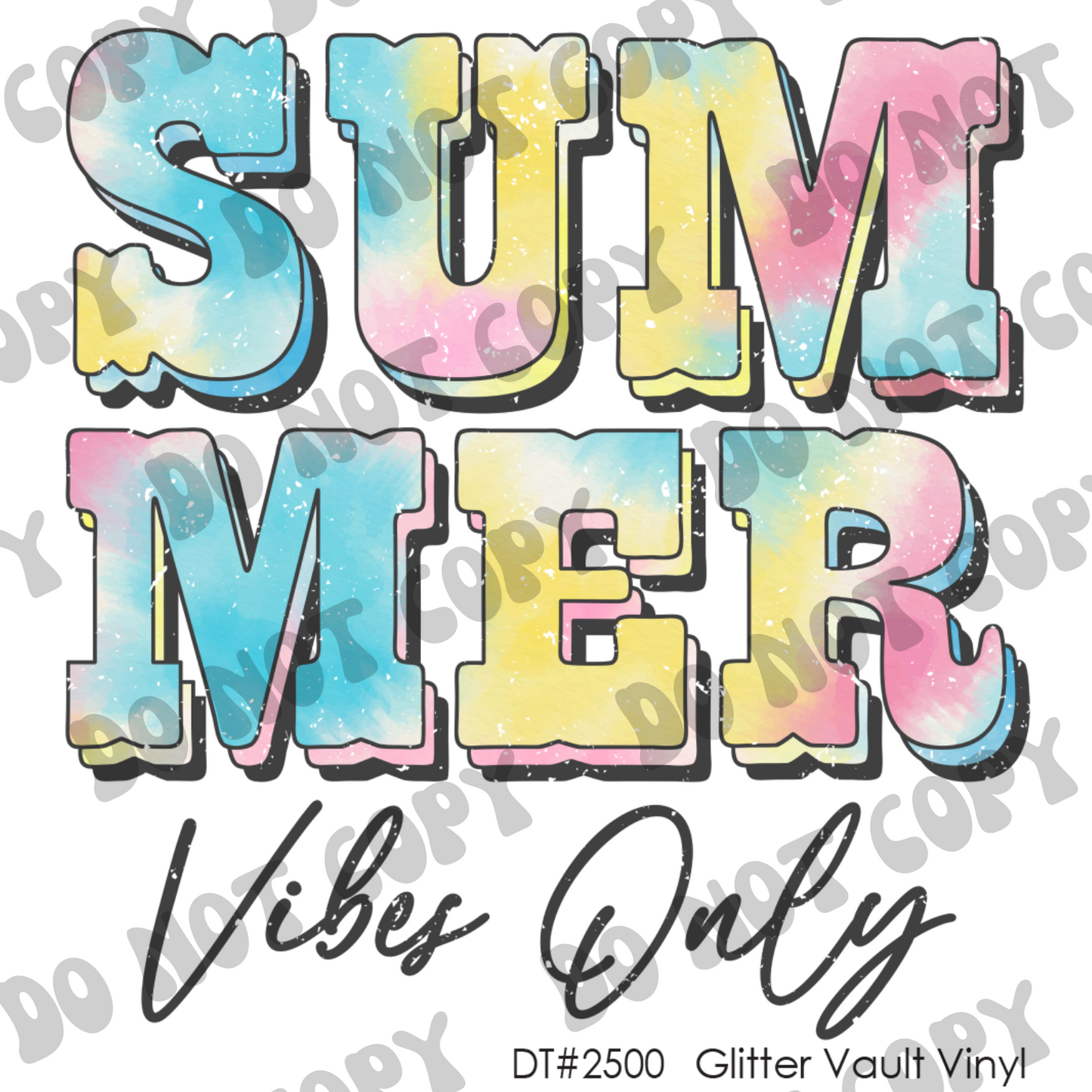 DT# 2500 - Summer Vibes - Transparent Decal