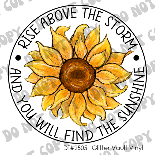 DT# 2505 - Rise Above The Storm - Transparent Decal