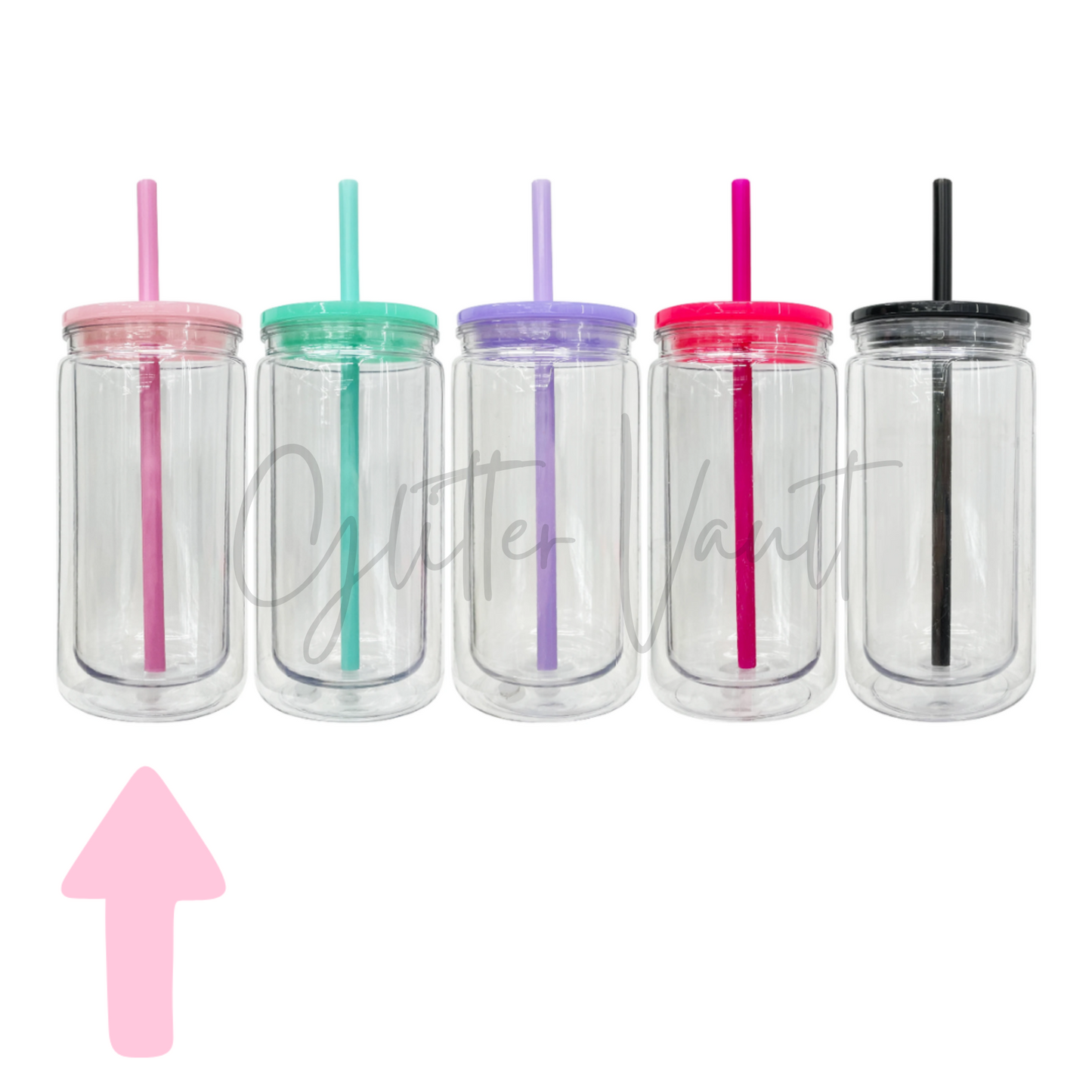 16oz - 20oz Acrylic Snowglobe Tumblers