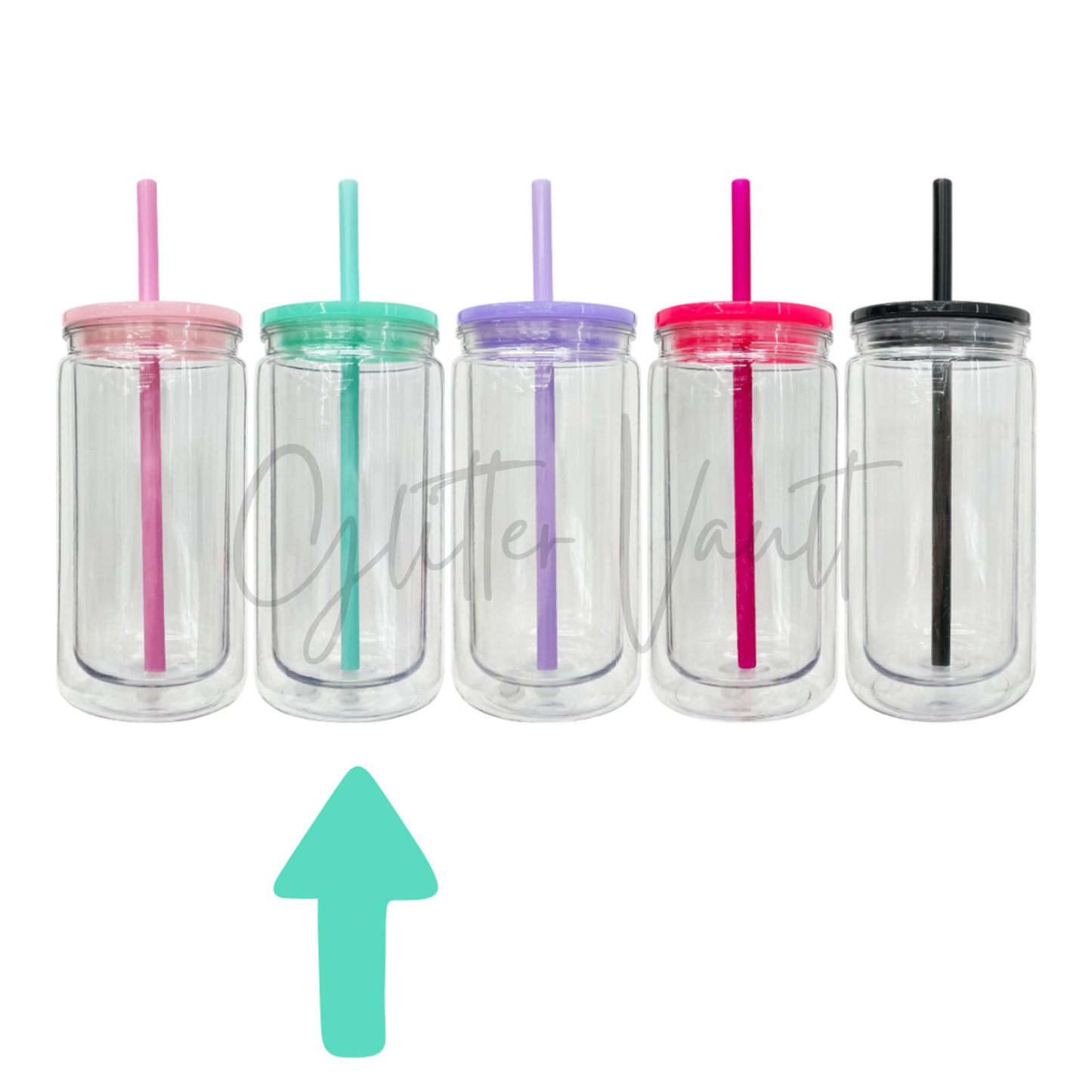 16oz - 20oz Acrylic Snowglobe Tumblers