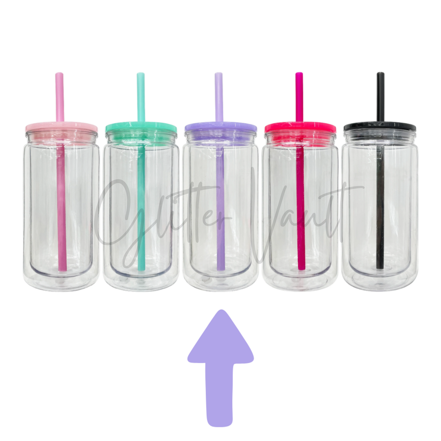 16oz - 20oz Acrylic Snowglobe Tumblers