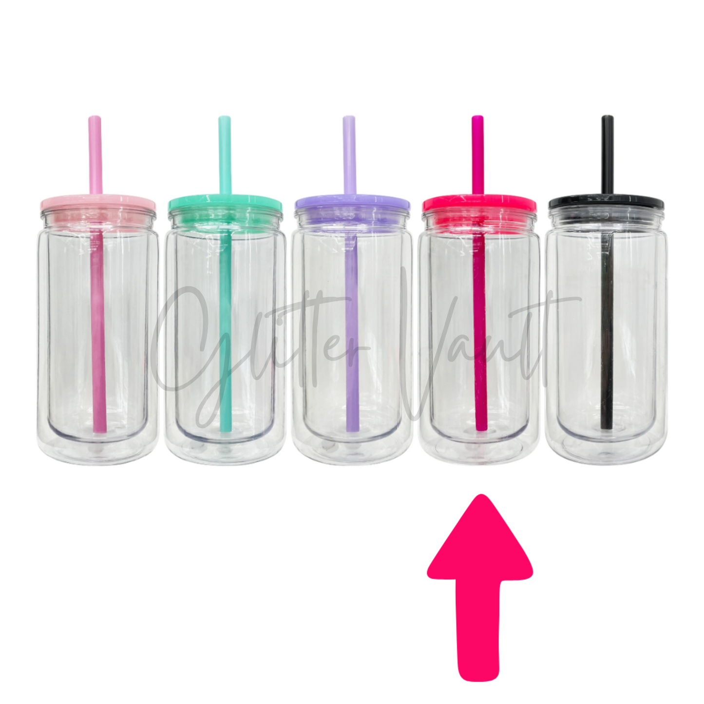 16oz - 20oz Acrylic Snowglobe Tumblers