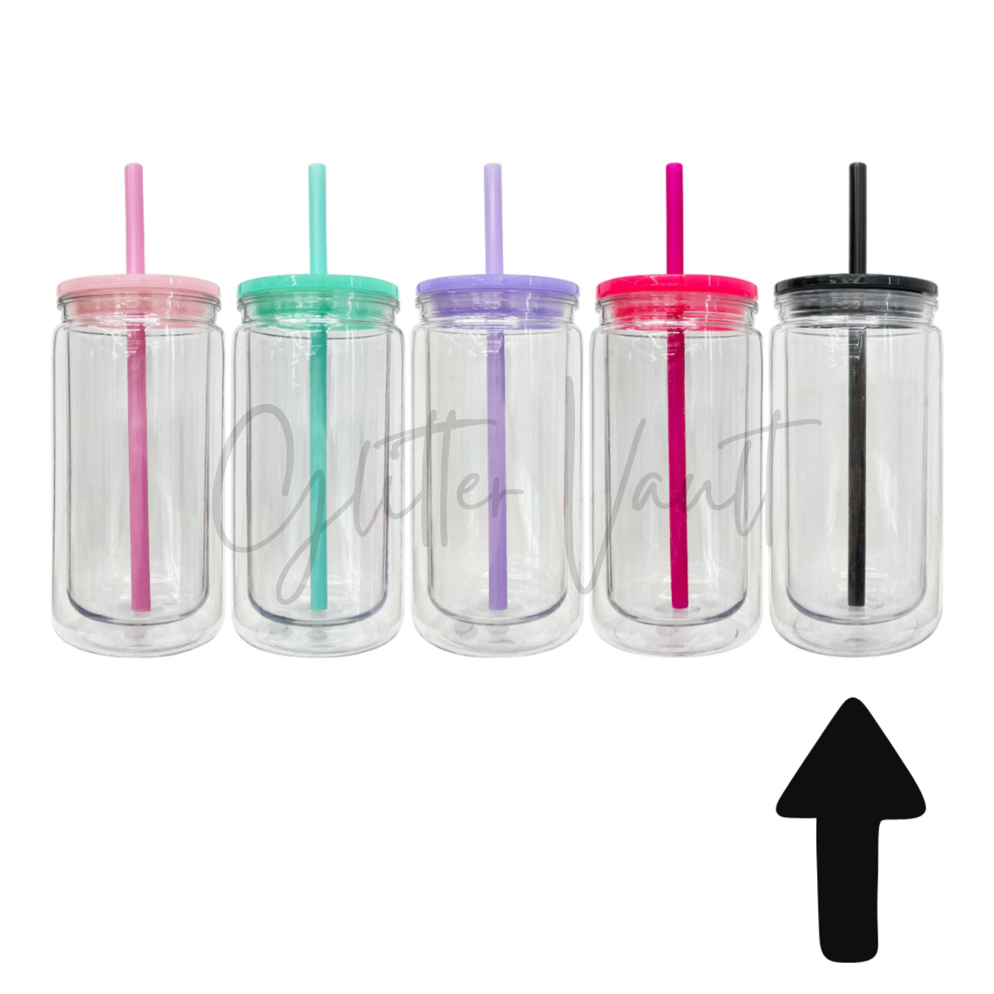 16oz - 20oz Acrylic Snowglobe Tumblers