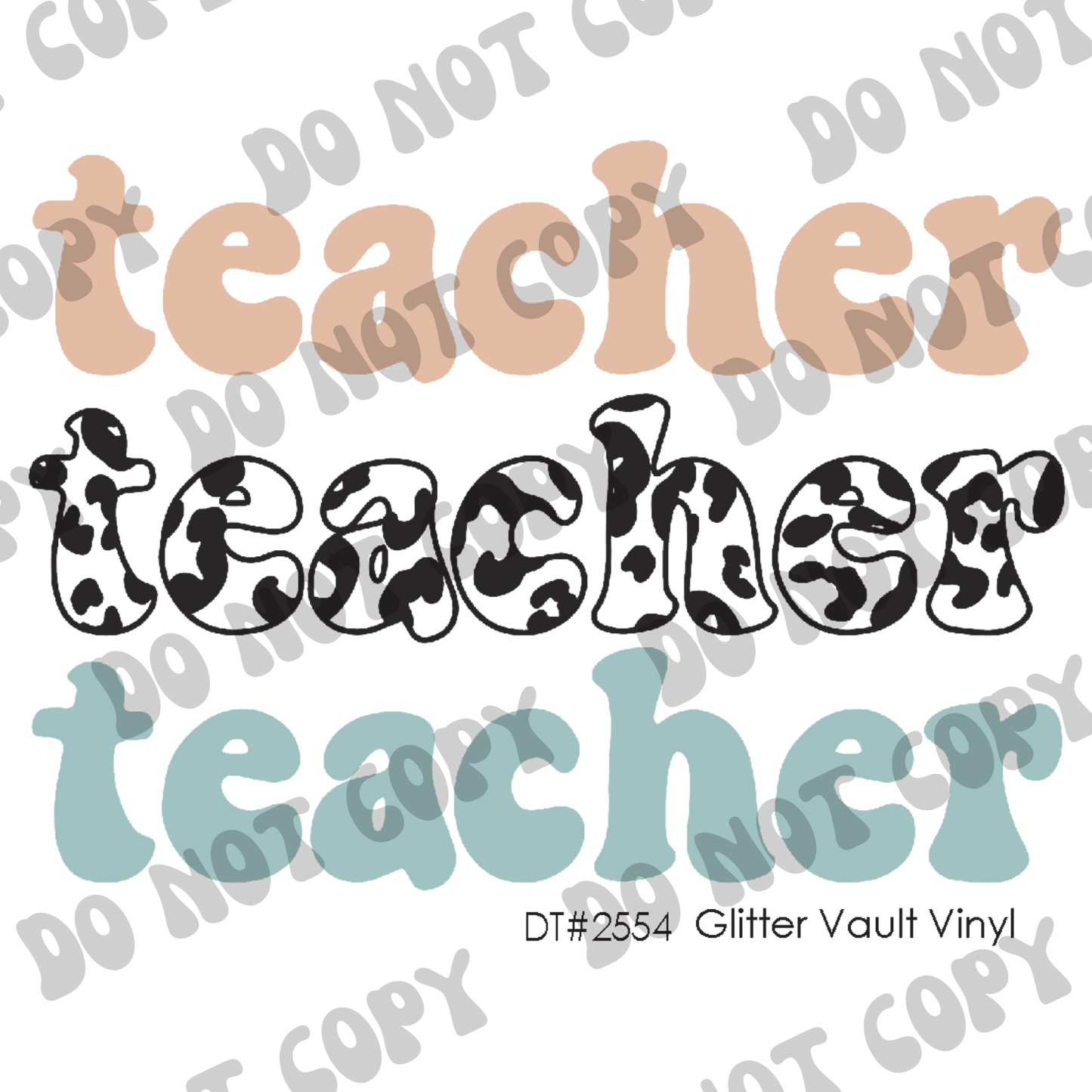 DT# 2554 - Teacher - Transparent Decal