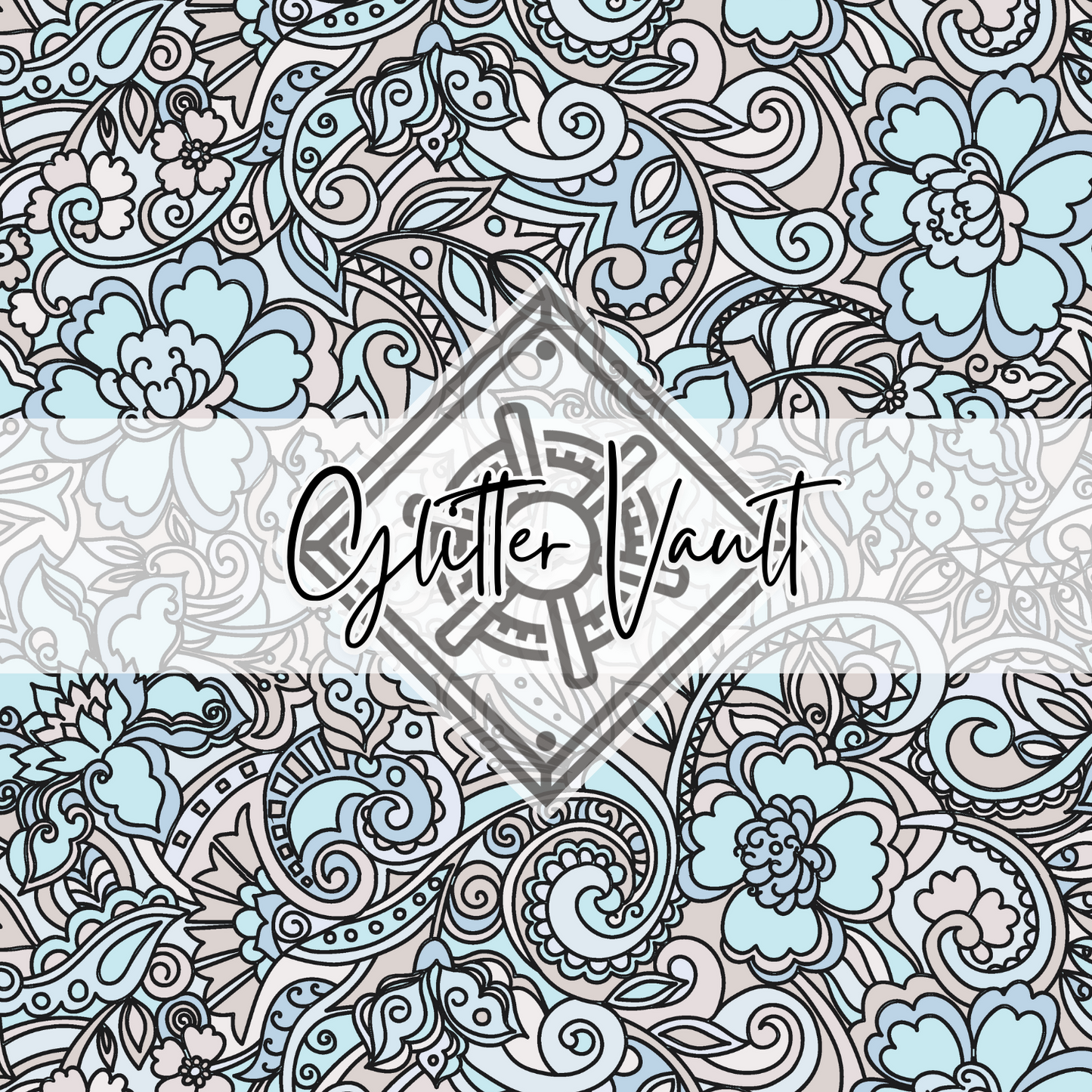 #1010 - Filigree Floral Vinyl Print